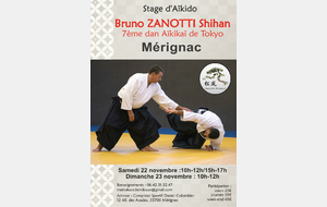 Stage Aikido samedi 22 novembre 2025 et dimanche 23 novembre 2025
