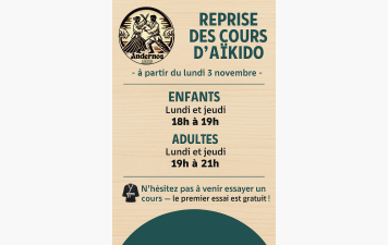 Reprise des cours lundi 3 novembre