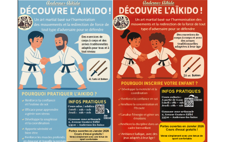 Reprise de l'Aïkido et portes ouvertes dès le 5 janvier 2026